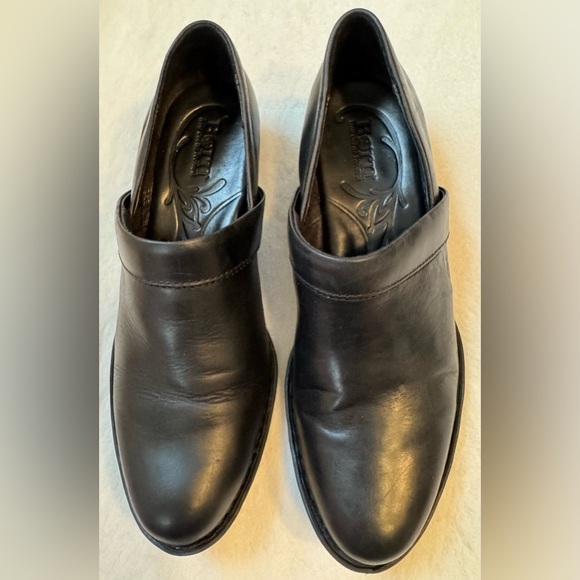 Born Women's Marka Black Leather Slip On Clogs Size 8.5 - Picture 3 of 9